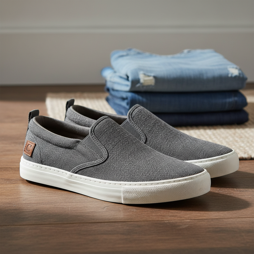 Baskets slip-on pratiques et confortables