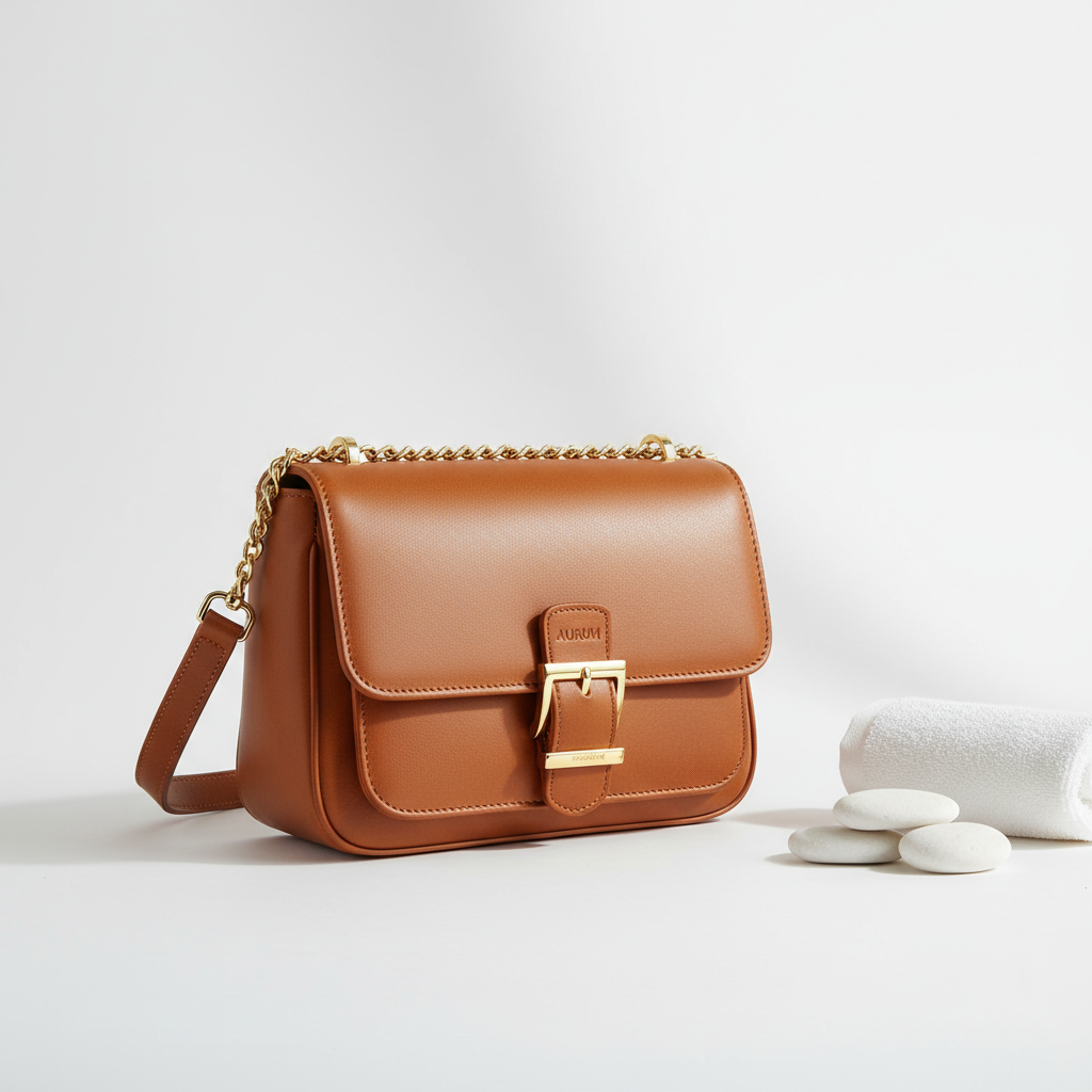 Sac à bandoulière en cuir véritable pour femme - élégant et polyvalent