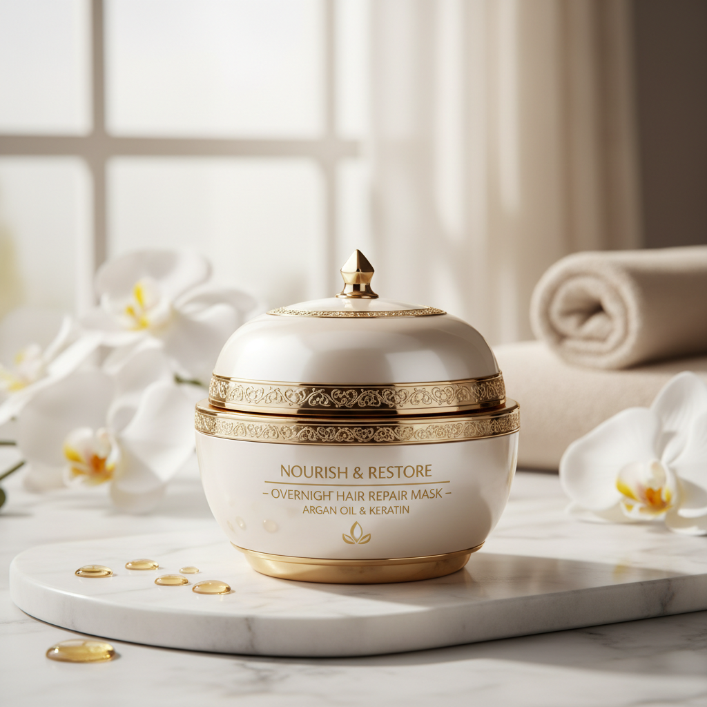 Masque Cheveux Nuit Réparateur – Argan & Kératine