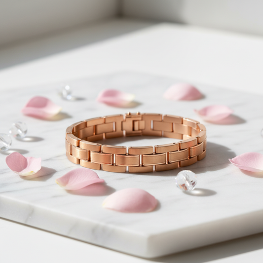 Bracelet Acier Inoxydable Or Rose Mavero