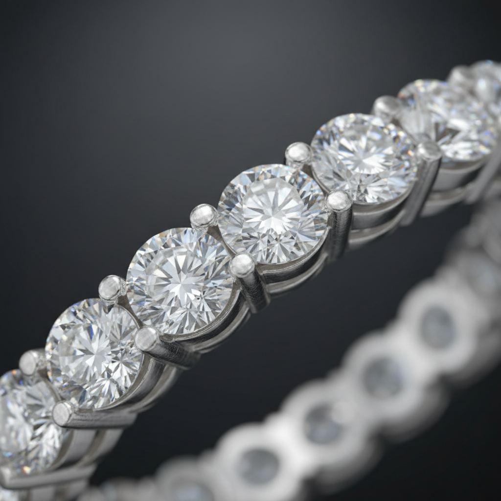 Détail diamants éternité