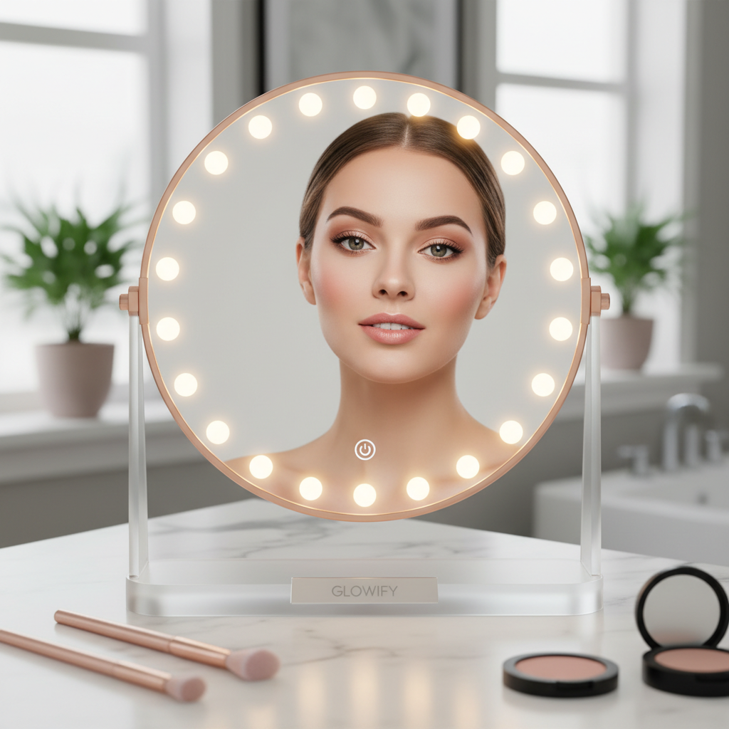 Miroir de maquillage avec éclairage LED
