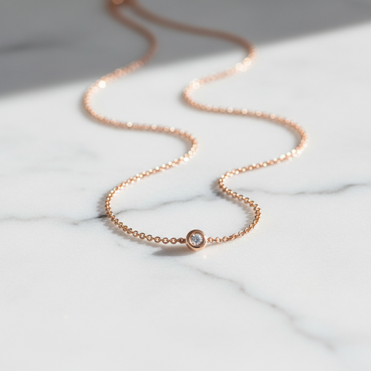 Chaînette fine or rosé 18k — Collection Mavero Luxe
