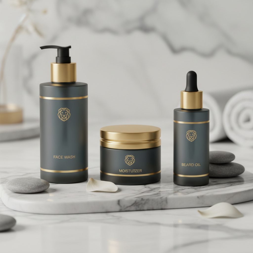 Routine Soins Homme Prestige – Coffret nettoyant, hydratant et huile barbe