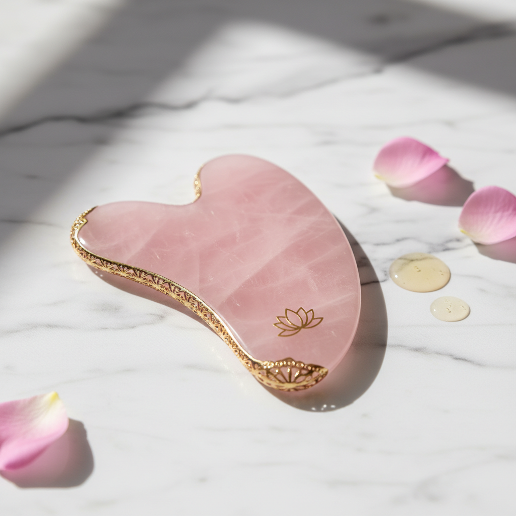 Gua Sha Quartz Rose Mavero Beauty
