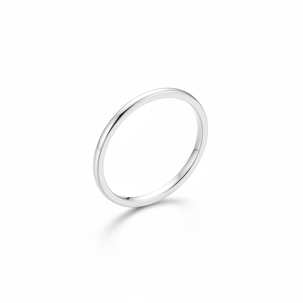 Bague empilable argent minimaliste
