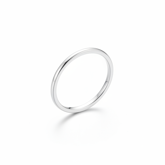 Bague empilable argent minimaliste