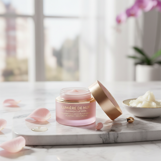 Masque Lèvres Nuit Repulpant – Acide Hyaluronique & Karité