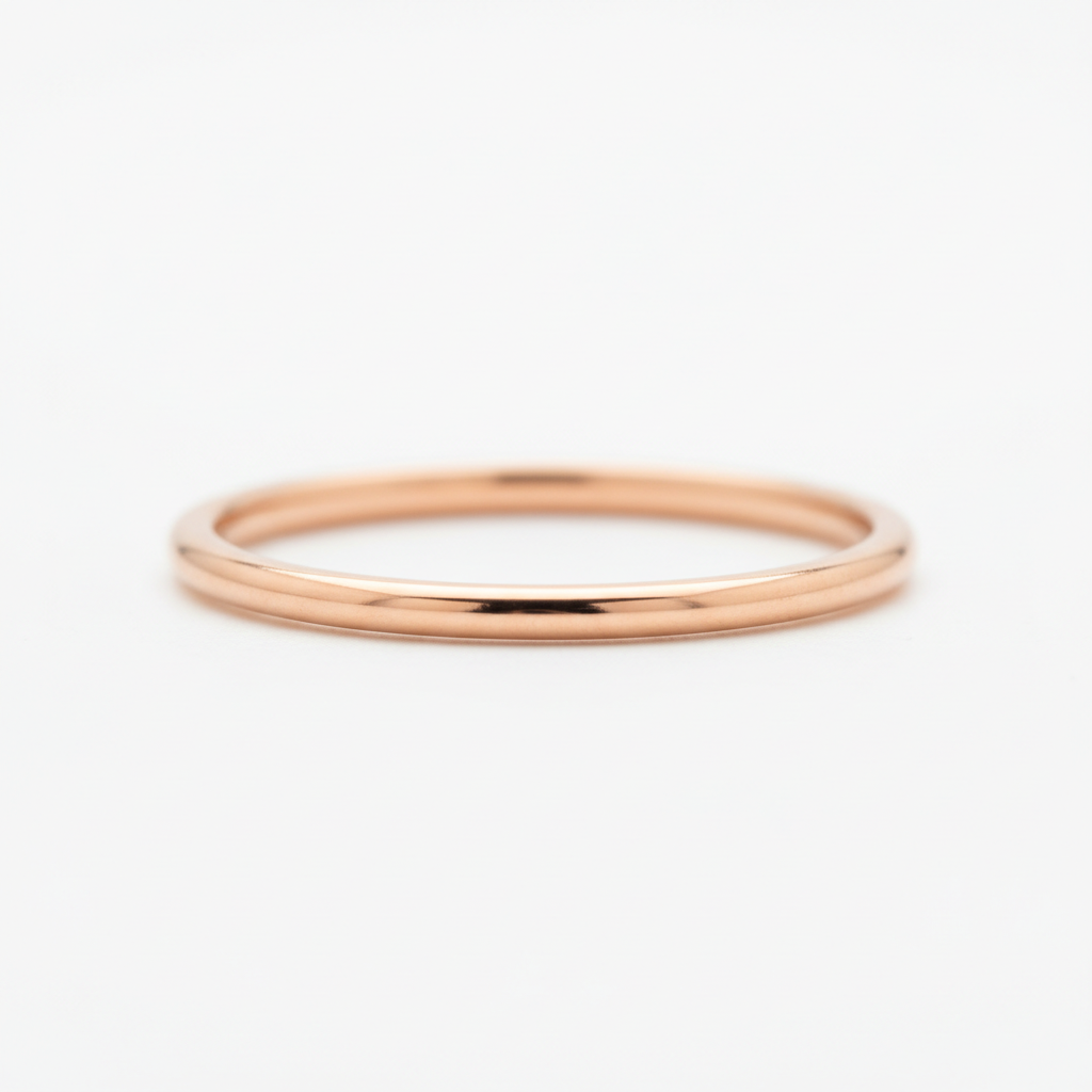 Vue profil bague or rose