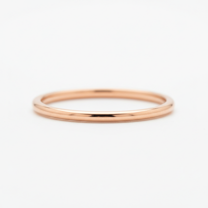 Vue profil bague or rose