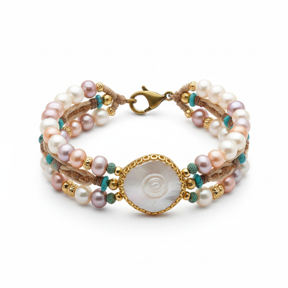 Bracelet perles multicolores bohème