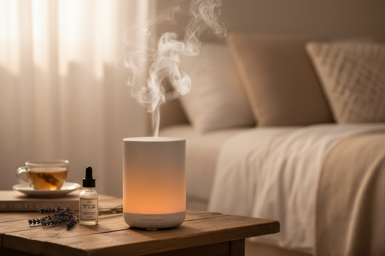 Humidificateur en utilisation