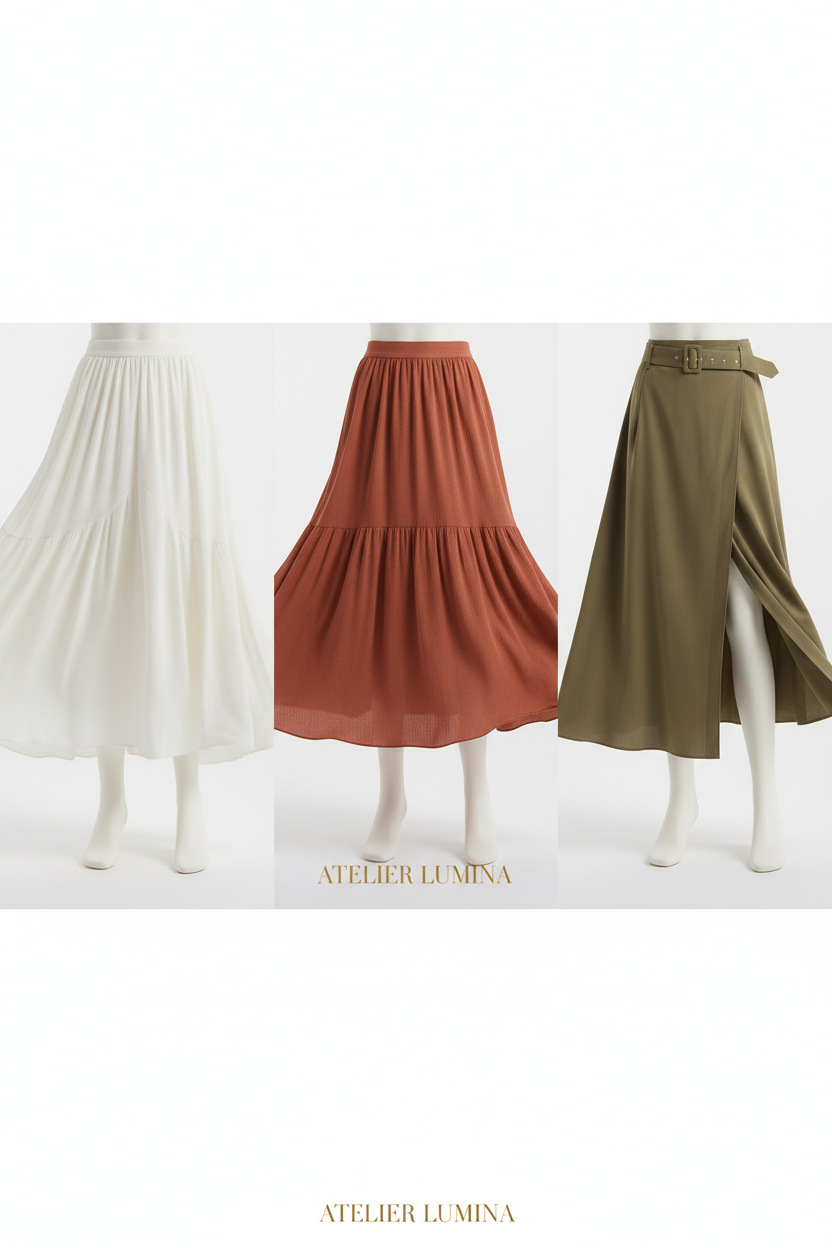 Jupe mi-longue - Collection Printemps-Été Mavero