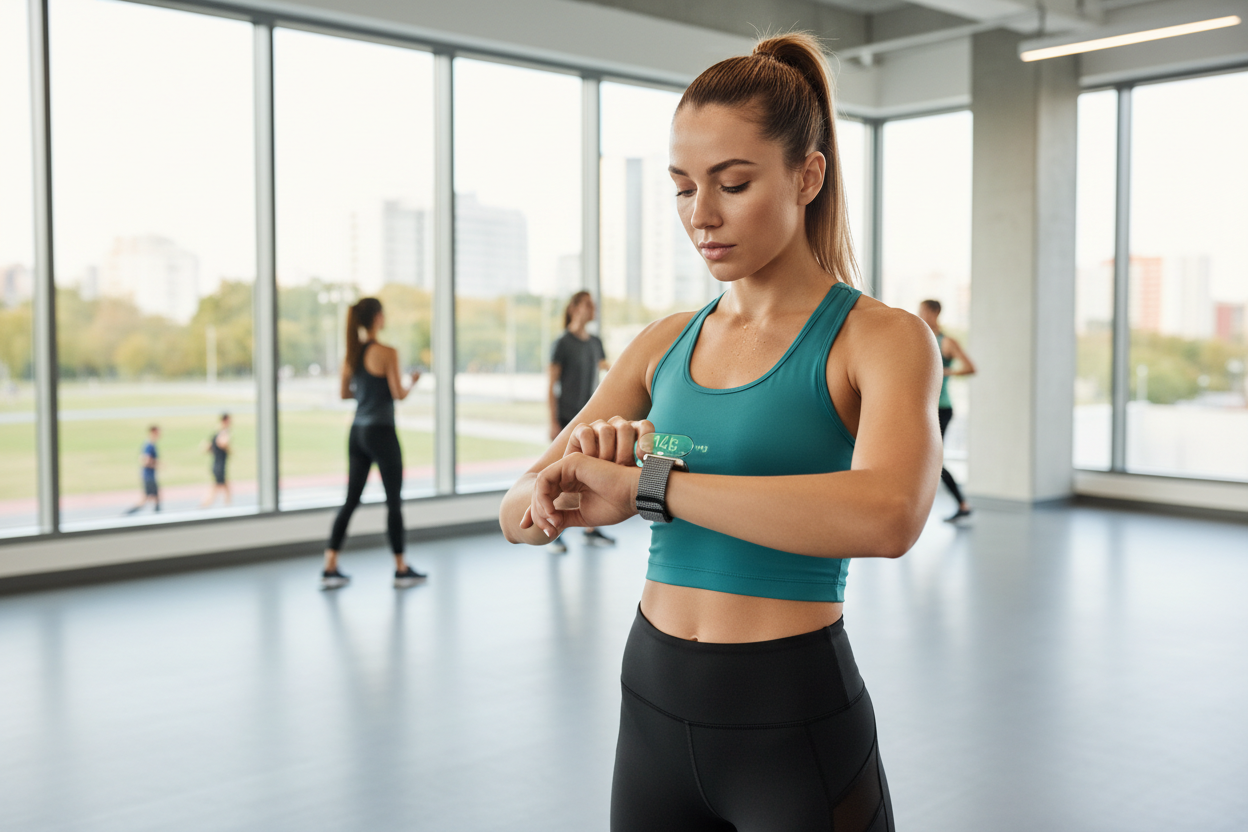 Montre Fitness en utilisation