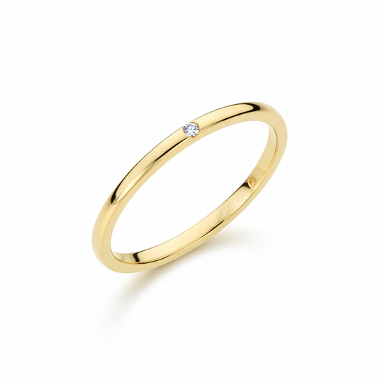 Bague Ajustable Minimaliste Dorée Mavero Beauty