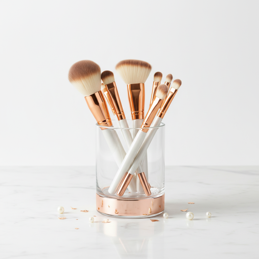 Set de pinceaux maquillage professionnel - 10 pièces