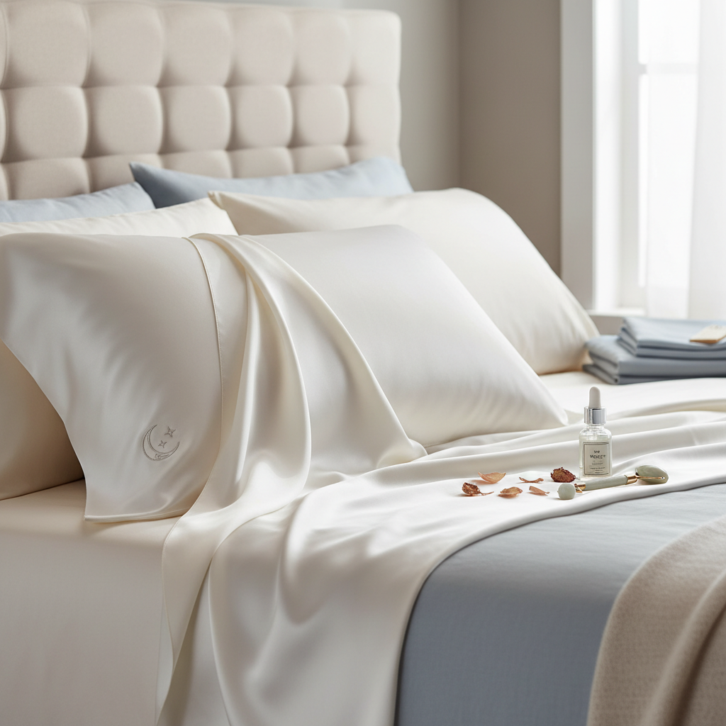 Taie d'oreiller en soie pure luxueuse