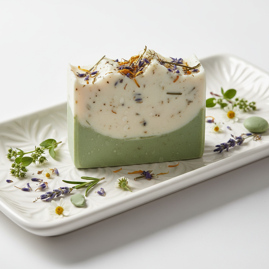 Savon artisanal naturel - fait main avec ingrédients botaniques