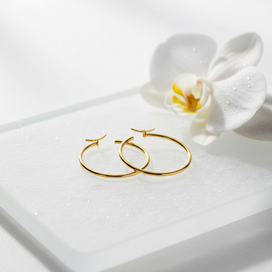 Boucles d'Oreilles Dorées Minimalistes