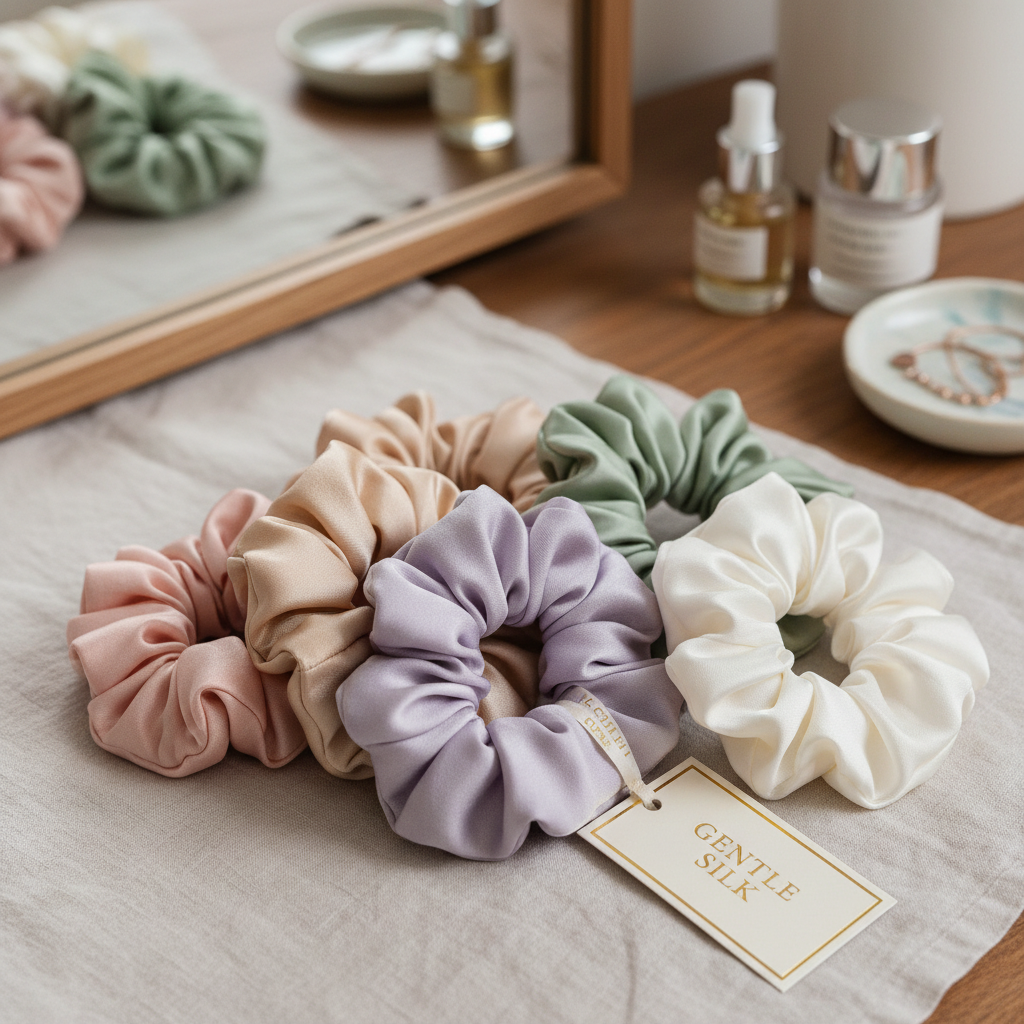 Set de chouchous en soie pour cheveux