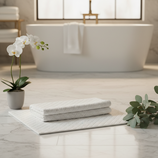 Tapis de Bain Antidérapant Coton Premium - Mavero