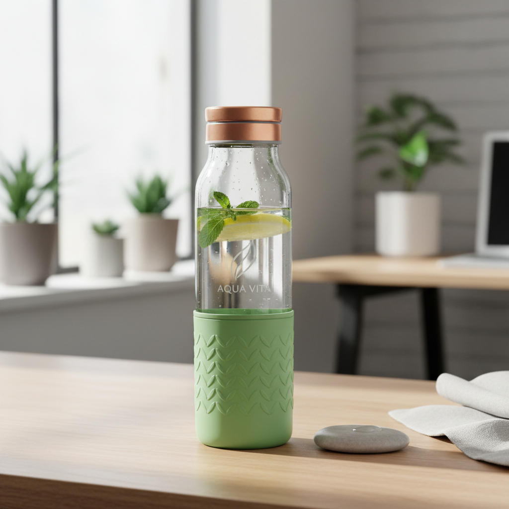 Gourde en verre premium élégante