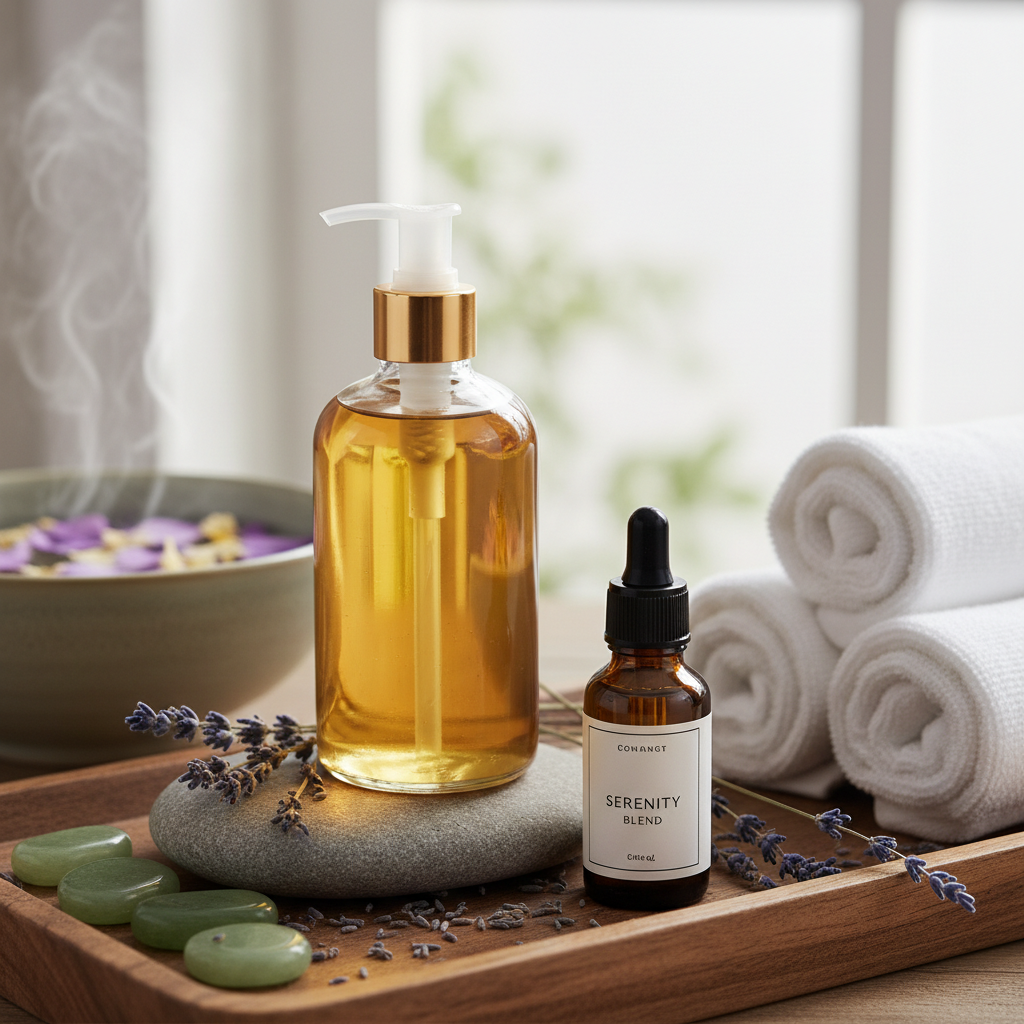 Huile de massage aux huiles essentielles