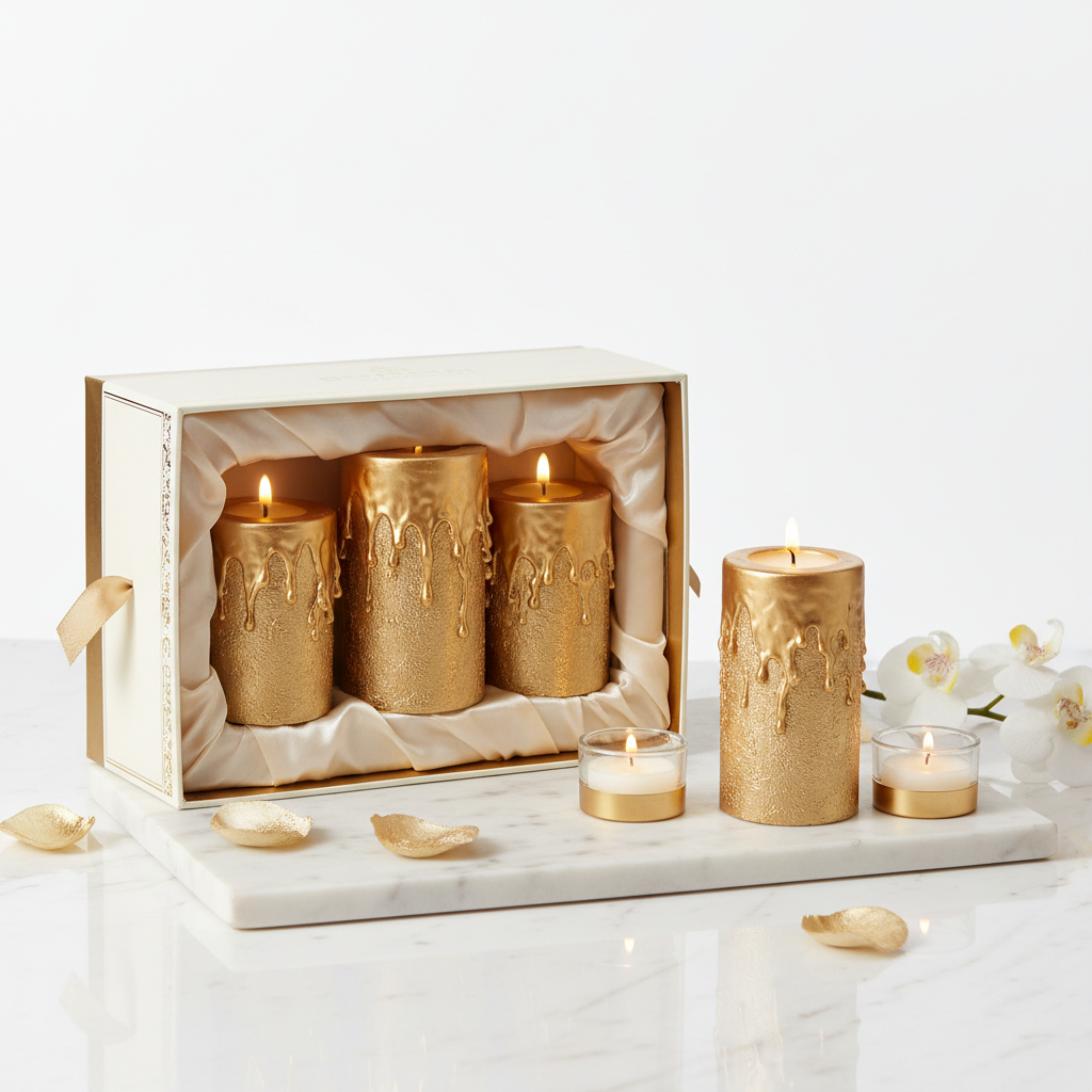 Set de bougies de table élégantes