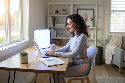 Lampe Luminothérapie en utilisation