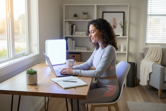 Lampe Luminothérapie en utilisation