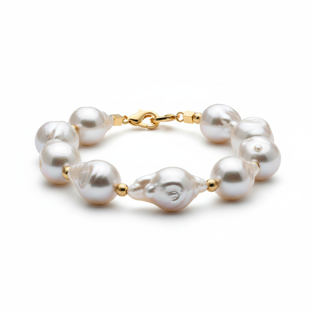 Bracelet perles baroques moderne