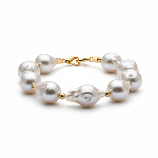 Bracelet perles baroques moderne