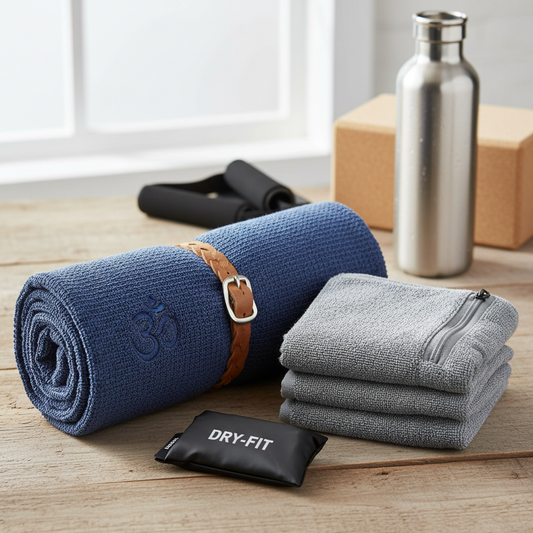 Serviette de yoga absorbante et antidérapante