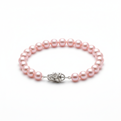 Bracelet perles roses romantique