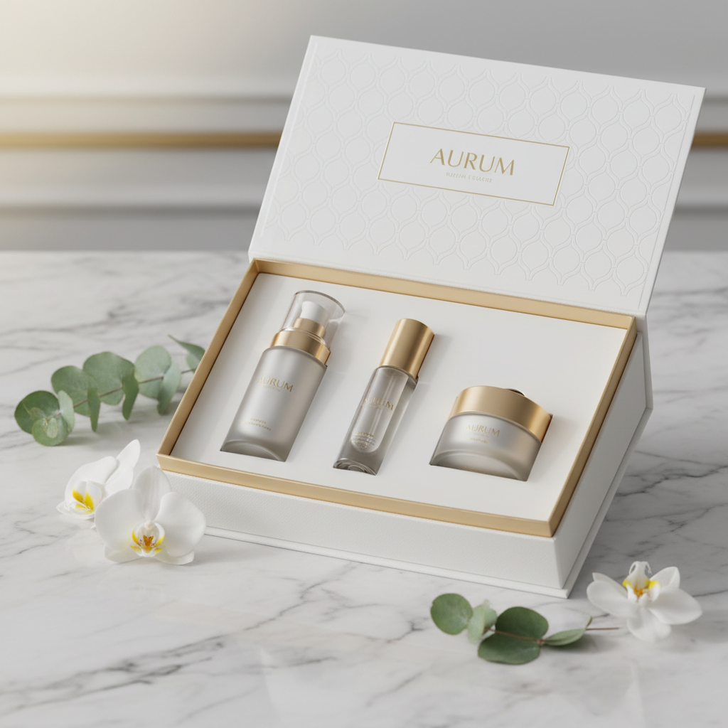 Coffret Routine Visage Complète Mavero - Nettoyant, Sérum Anti-Âge et Crème Hydratante