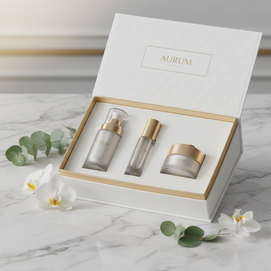 Coffret Routine Visage Complète Mavero - Nettoyant, Sérum Anti-Âge et Crème Hydratante