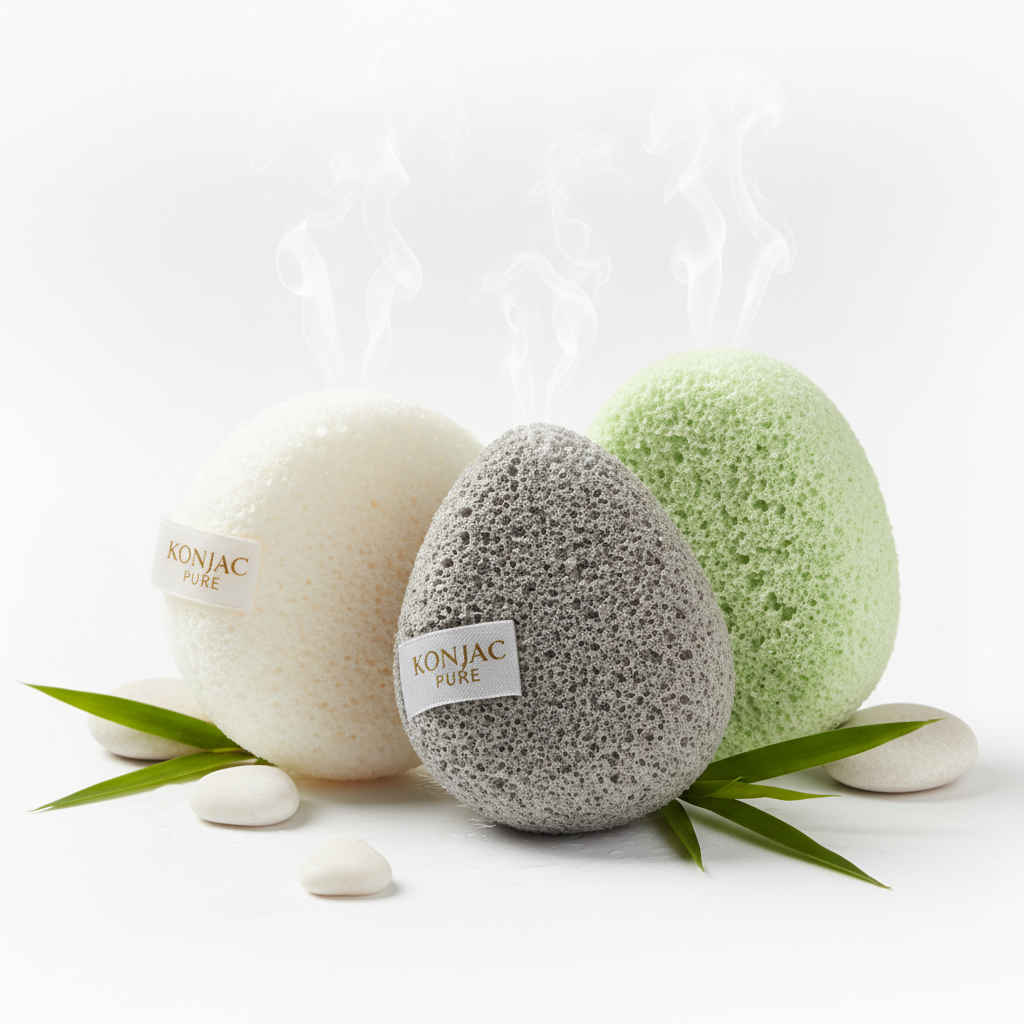 Éponge konjac visage - nettoyage doux et naturel