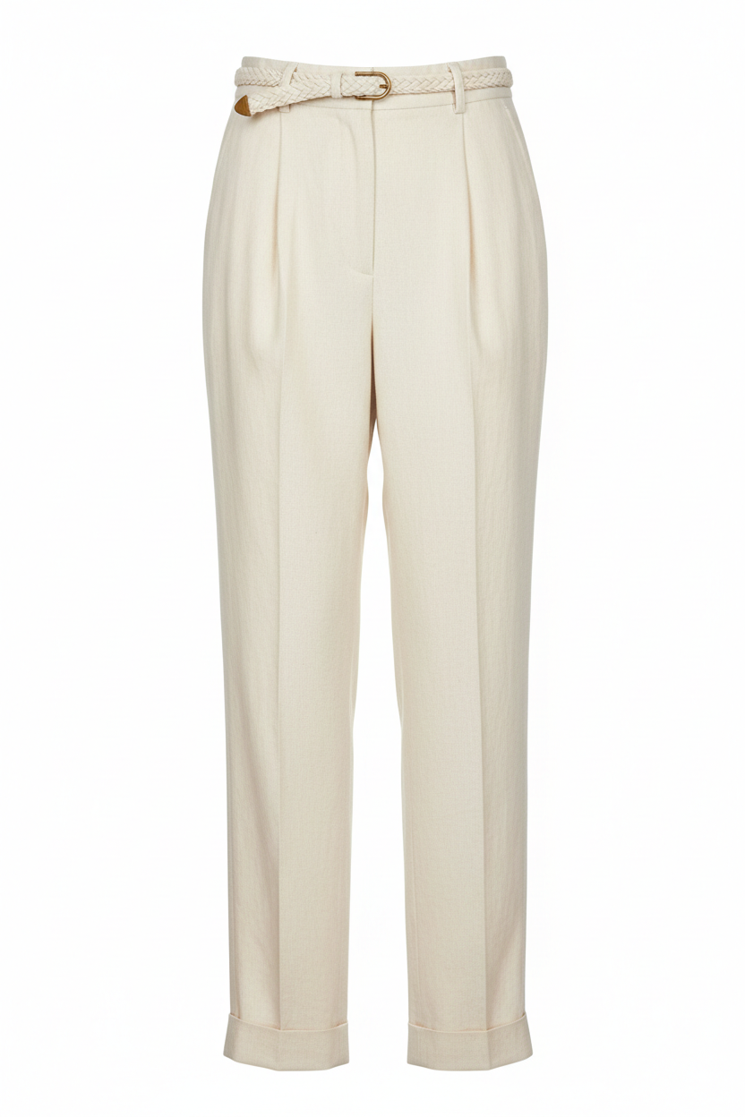 Pantalon Tailleur Lin Femme