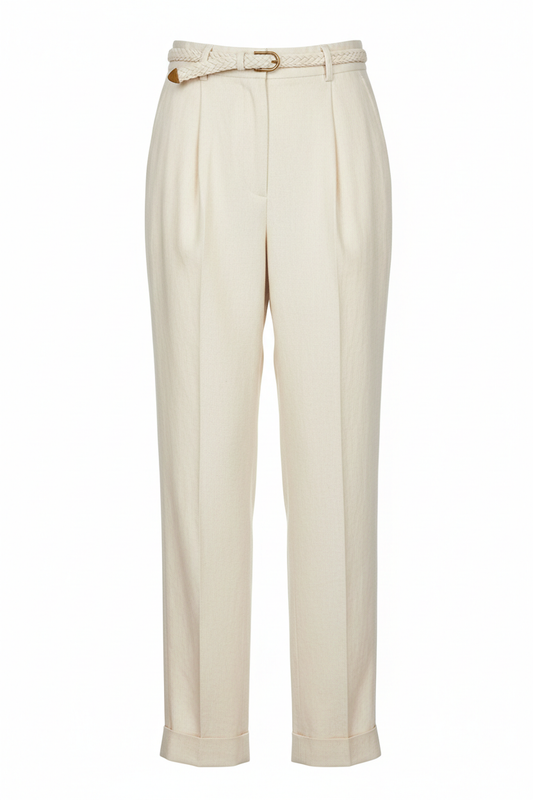 Pantalon Tailleur Lin Femme
