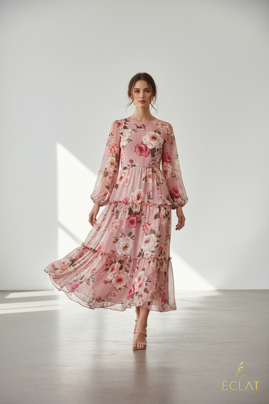 Robe Midi Fleurie